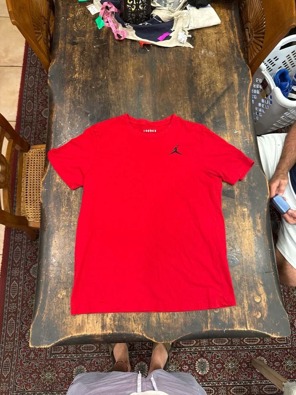 Jordan Men's Jumpman Logo Embroidered T-Shirt Red XL